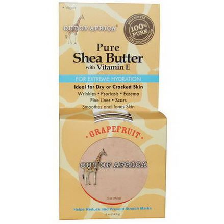 Out of Africa, Pure Shea Butter with Vitamin E, Grapefruit 142g