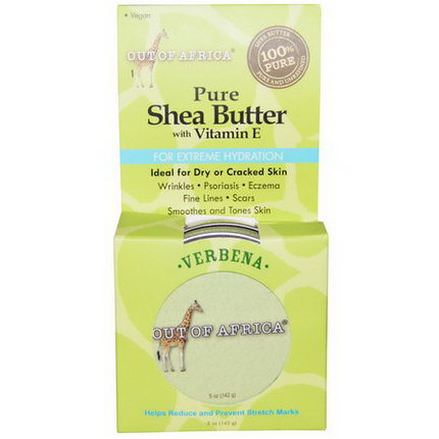 Out of Africa, Pure Shea Butter, with Vitamin E, Verbena 142g