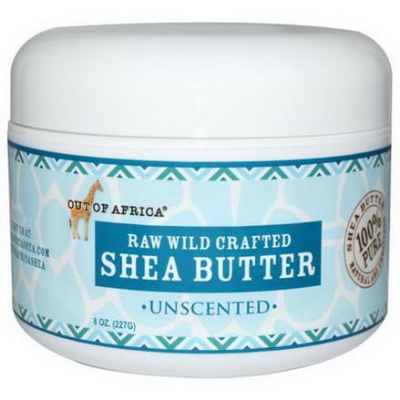 Out of Africa, Raw Wild Crafted Shea Butter, Unscented 227g