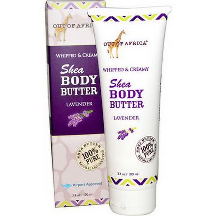 Out of Africa, Shea Body Butter, Whipped&Creamy, Lavender 100ml