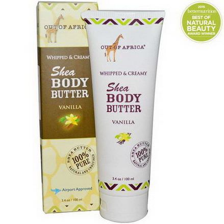 Out of Africa, Shea Body Butter, Whipped&Creamy, Vanilla 100ml