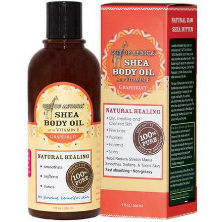 Out of Africa, Shea Body Oil with Vitamin E, Grapefruit 266ml
