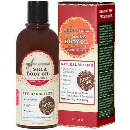 Out of Africa, Shea Body Oil with Vitamin E, Pomegranate 266ml