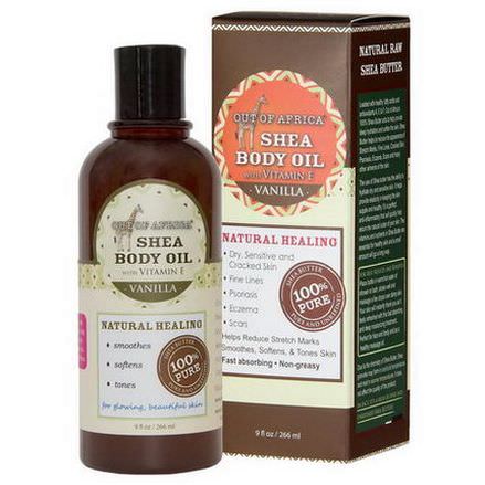 Out of Africa, Shea Body Oil with Vitamin E, Vanilla 266ml