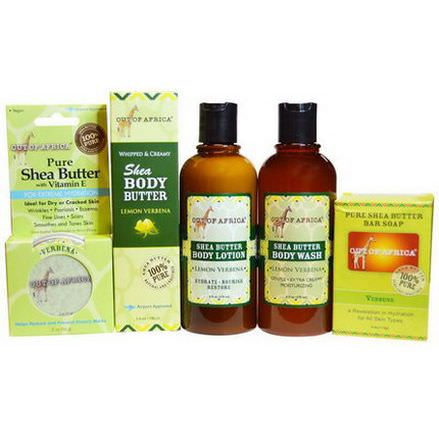 Out of Africa, Shea Butter Body Kit, Lemon Verbena, 4 Pieces with 1 Free 2 oz Shea Better