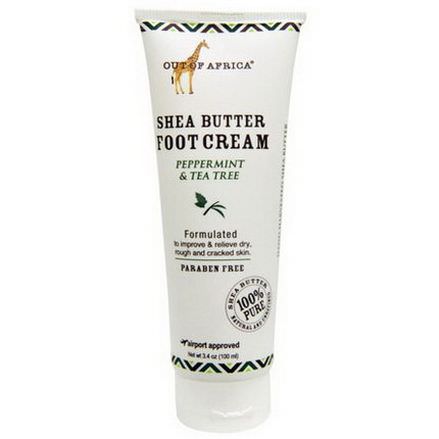 Out of Africa, Shea Butter Foot Cream, Peppermint&Tea Tree 100ml