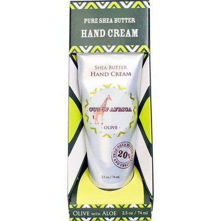 Out of Africa, Shea Butter Hand Cream, Olive with Aloe 74ml