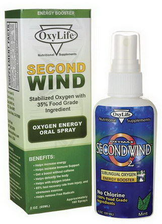 OxyLife, Second Wind, Oxygen Energy Oral Spray 60ml