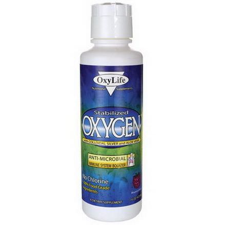 OxyLife, Stabilized Oxygen With Colloidal Silver and Aloe Vera, Mountain Berry 473ml
