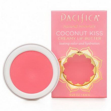 Pacifica, Coconut Kiss, Creamy Lip Butter, Shell 6.6g
