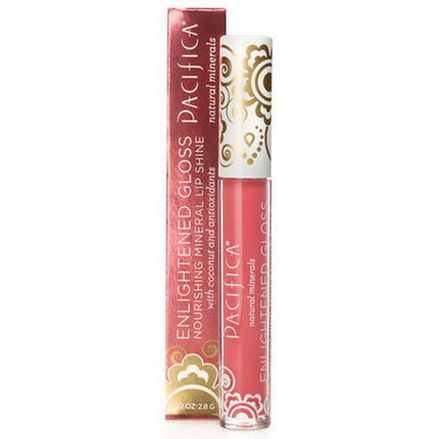 Pacifica, Enlightened Gloss, Nourishing Mineral Lip Shine, Pink Coral 2.8g
