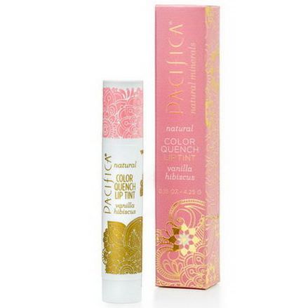 Pacifica, Natural Color Quench Lip Tint, Vanilla Hibiscus 4.25g