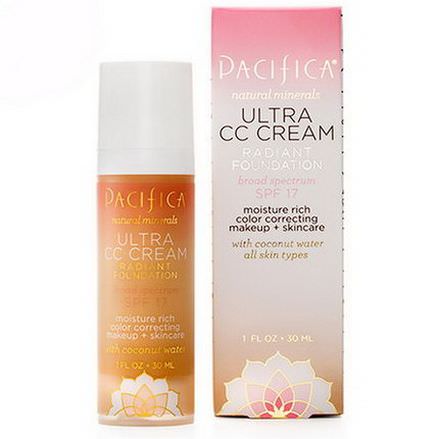 Pacifica, Ultra CC Cream, Radiant Foundation, Natural/Medium, SPF 17 30ml