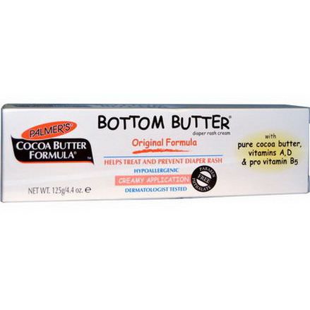 Palmer's, Cocoa Butter Formula, Bottom Butter, Diaper Rash Cream, Original Formula 125g