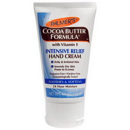 Palmer's, Cocoa Butter Formula, Intensive Relief Hand Cream, Fragrance Free 60g