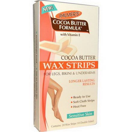 Palmer's, Cocoa Butter Formula, Wax Strips, For Legs, Bikini&Underarms 10 Double Sided