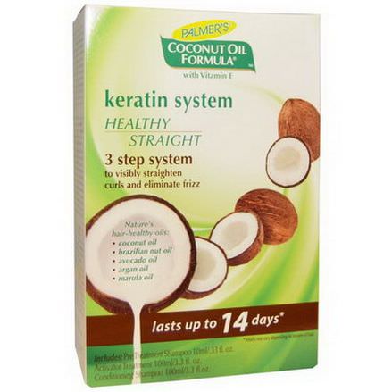 Palmer's, Coconut Oil Formula, Keratin System, Healthy Straight, 3-Step System