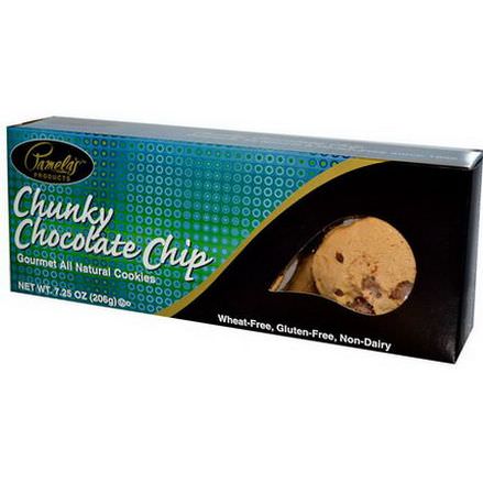 Pamela's Products, Gourmet All Natural Cookies, Chunky Chocolate Chip 206g