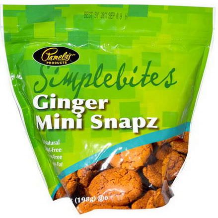 Pamela's Products, Simplebites, Ginger Mini Snapz 198g