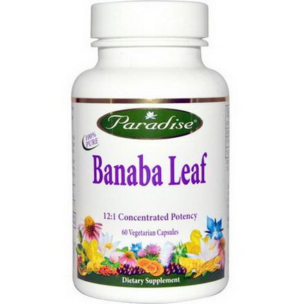 Paradise Herbs, Banaba Leaf, 60 Veggie Caps