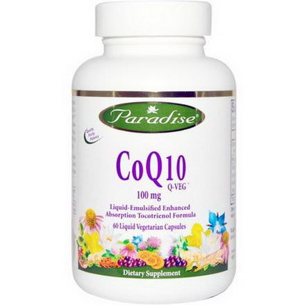Paradise Herbs, CoQ10, Q-Veg, 100mg, 60 Liquid Veggie Caps