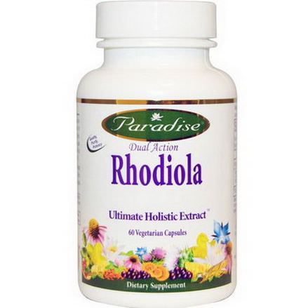 Paradise Herbs, Dual Action Rhodiola, 60 Veggie Caps