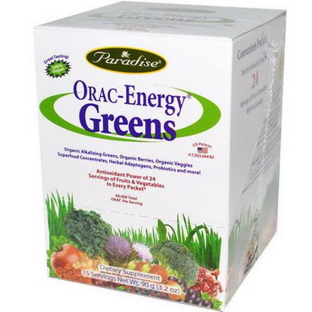 Paradise Herbs, ORAC-Energy Greens, 15 Packets, 6g Each