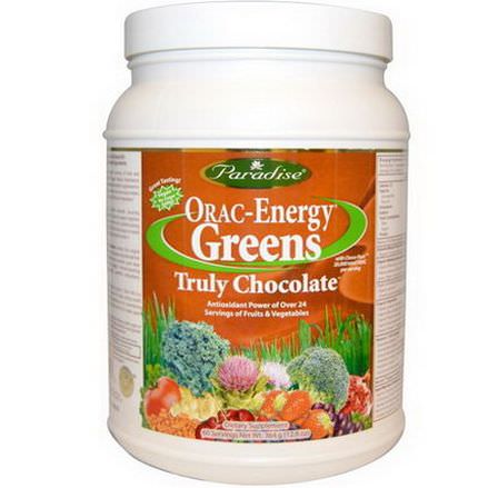 Paradise Herbs, ORAC-Energy Greens, Truly Chocolate 364g
