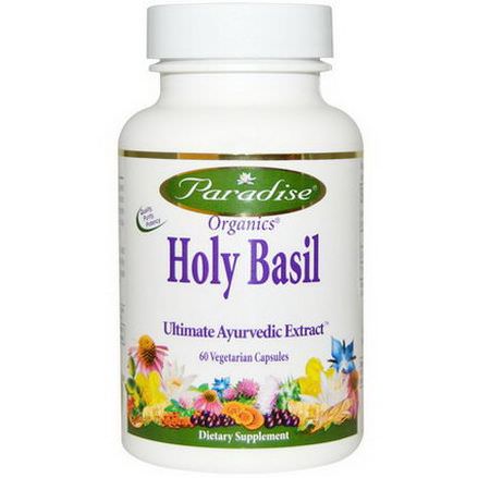 Paradise Herbs, Organics, Holy Basil, 60 Veggie Caps