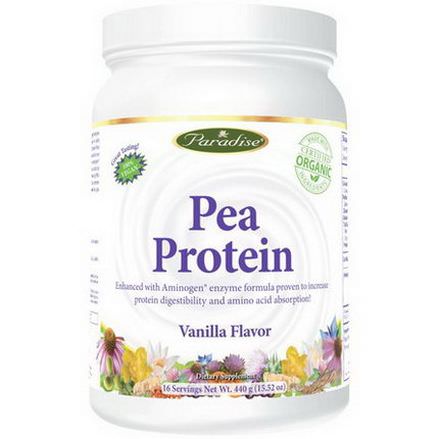 Paradise Herbs, Pea Protein, Vanilla Flavor 440g
