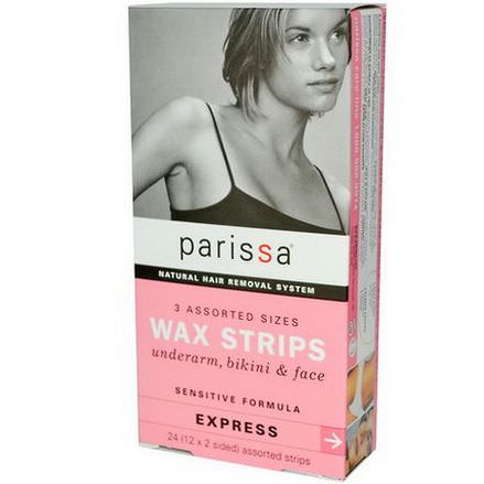 Parissa, Wax Strips, Natural Hair Removal System, 24 Assorted Strips