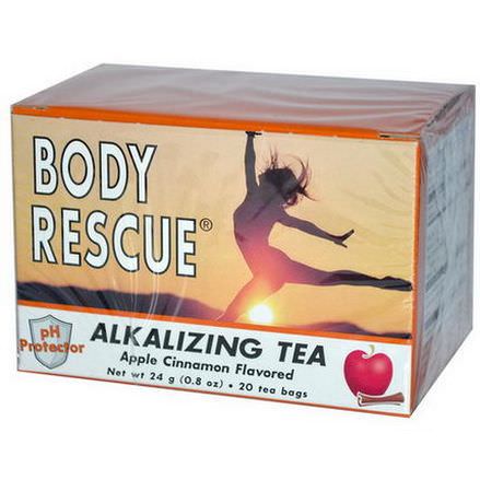 Peelu, Body Rescue, Alkalizing Tea, Apple Cinnamon Flavor 24g, 20 Tea Bags
