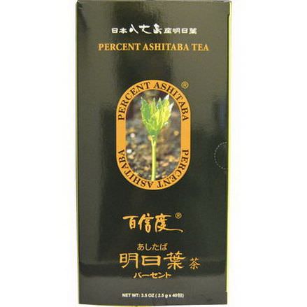 Percent Ashitaba, PerCent Ashitaba Tea, 40 Tea Bags 2.5g Each
