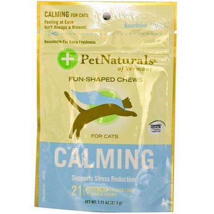 Pet Naturals of Vermont, Calming for Cats, Sugar Free, Chicken Liver Flavored, 21 Soft Chews