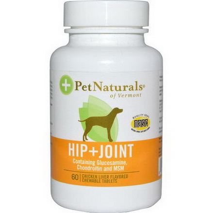 Pet Naturals of Vermont, Hip Joint, For Dogs, Chicken Liver Flavored, 60 Chewable Tablets
