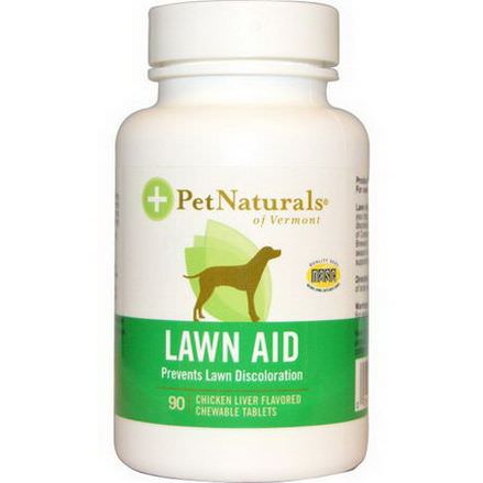 Pet Naturals of Vermont, Lawn Aid for Dogs, Chicken Liver Flavored, 90 Chewable Tablets