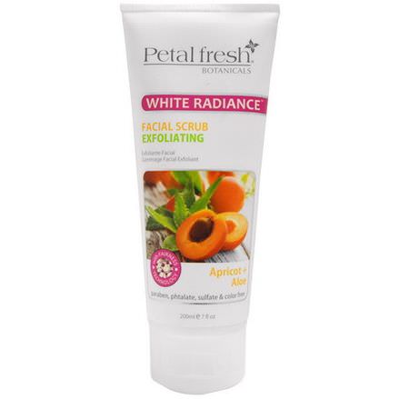 Petal Fresh, Botanicals, White Radiance Facial Scrub Exfoliating, Apricot&Aloe 200ml