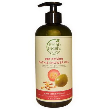 Petal Fresh, Pure, Age-Defying Bath&Shower Gel, Grape Seed&Olive Oil 475ml
