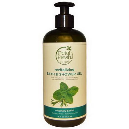 Petal Fresh, Pure, Revitalizing Bath&Shower Gel, Rosemary&Mint 475ml