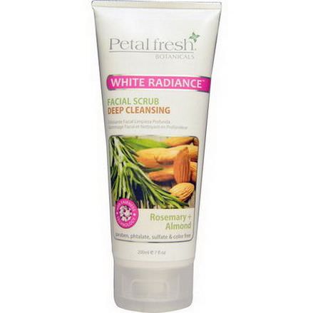 Petal Fresh, White Radiance Facial Scrub, Rosemary Almond 200ml
