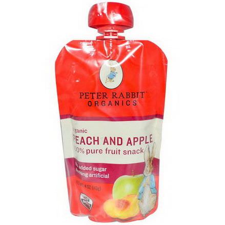 Peter Rabbit Organics, 100% Pure Fruit Snack, Peach and Apple 113g