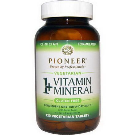 Pioneer Nutritional Formulas, 1+ Vitamin Mineral, 120 Veggie Tabs