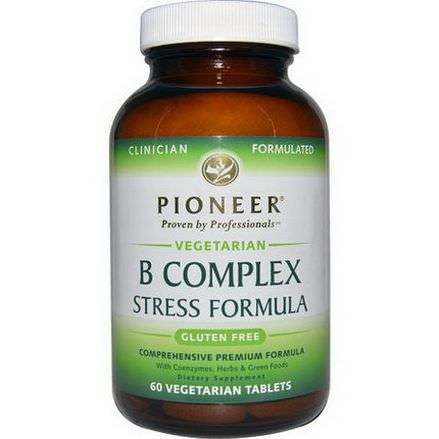 Pioneer Nutritional Formulas, B Complex Stress Formula, 60 Veggie Tabs