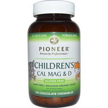 Pioneer Nutritional Formulas, Children's Cal Mag&D, Chocolate Flavor, 120 Chewables