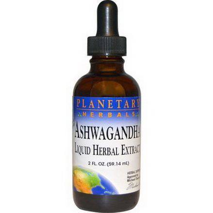 Planetary Herbals, Ashwagandha, Liquid Herbal Extract, Lemon Flavor 59.14ml