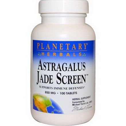 Planetary Herbals, Astragalus Jade Screen, 850mg, 100 Tablets