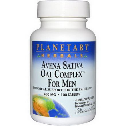 Planetary Herbals, Avena Sativa Oat Complex for Men, 480mg, 100 Tablets