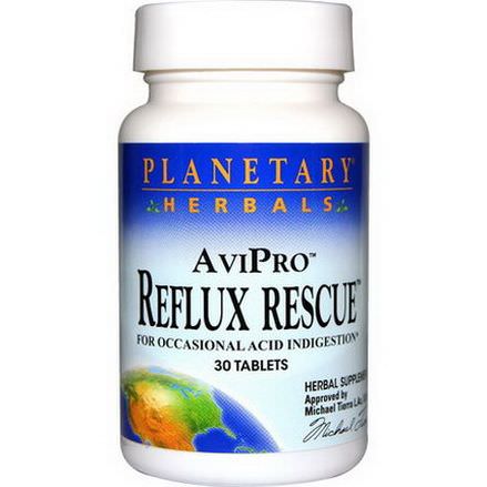 Planetary Herbals, AviPro, Reflux Rescue, 30 Tablets