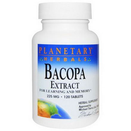 Planetary Herbals, Bacopa Extract, 225mg, 120 Tablets