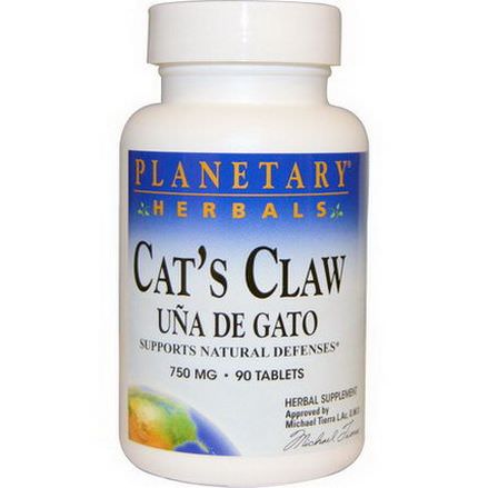 Planetary Herbals, Cat's Claw, Una de Gato, 750mg, 90 Tablets